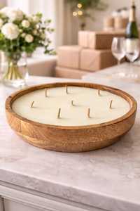 Modern Wooden <b>Candle</b> Holder Natural Wood <b>Candle</b> Stand Elegant Home Decoration Living Room Dining Table Fireplace <b>Gift</b> Item - Product Image 6