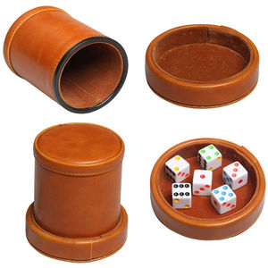 Vaso Mezclador de Dados Profesional de Cuero Deportivo Clásico para Bar, Fiestas y Entretenimiento Familiar - Venta Directa de Fábrica, Duradero - Product Image 6