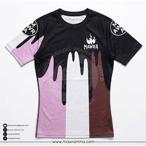 Rashguard de compression unisexe Mawra personnalisé à manches courtes, anti-UV UPF50, écologique, pour l'entraînement de MMA, BJJ, Jiu Jitsu et Grappling - Product Image 3