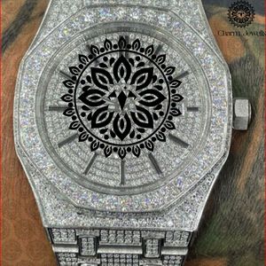 Montre de Luxe Charm Jewells en Acier Inoxydable, Boîtier 41mm, Mouvement Mécanique Analogique, Mode Homme, Accents Diamantés, Étanchéité 10 ATM - Product Image 5
