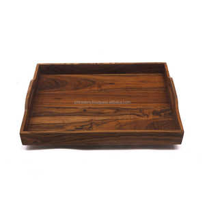 Bandejas de Madera Personalizables de Nuevo Diseño con Asa Hueca, Plato Rectangular para Cocina, Baño, Fiestas, Individual - Product Image 2