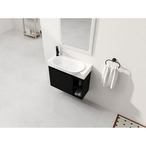 28\" Wall Mounted <b>Bathroom</b> <b>Vanity</b> with White Ceramic Sink & Soft-Close Door KD Packing - Product Image 6