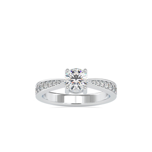 Cadeau Spécial pour Elle - Bague en Moissanite Double Rangée avec Accent VVS1, Testée au Diamant, Idéale pour les Soirées - Product Image 1