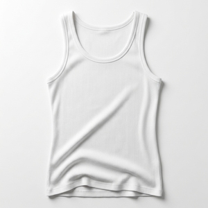 Ribbed <b>Tank</b> <b>Top</b> Sleeveless Scoop Neck Fitted Knit Casual Active Wear Breathable Stretch Custom OEM Wholesale Manufacturer - Product Image 4