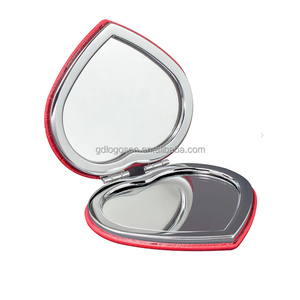 /Túi gương trái tim nhỏ gọn gương số lượng lớn cá nhân PU da nhà máy tùy chỉnh <span class=keywords><strong>logo</strong></span> đỏ/xanh/vàng thân thiện với môi bạc - Product Image 3