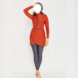 Tenue de bain islamique personnalisée pour femmes avec haut de bain à manches longues, pantalon de bain long et bonnet de bain confortable - Product Image 4