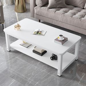 Mesa de Centro Rectangular de Madera Moderna y Minimalista para Sala de Estar, Compacta, Ecológica, con Almacenamiento Multicapa, Fácil de Limpiar - Product Image 4