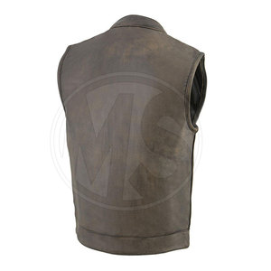 Comfortable In Stock <b>Men</b> Leather <b>Vest</b> Hot Selling <b>Men</b> Leather <b>Vest</b> Apparel Clothing <b>Men</b> Leather <b>Vest</b> - Product Image 6