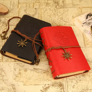 Cuaderno de Cuero Genuino Vintage, Diario, Agenda, Libro de Bocetos, Papel de Recambio DIY, Regalo de Cumpleaños o para la Escuela - Product Image 2