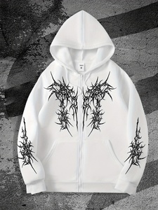 Sweat-shirt à capuche oversize en coton épais délavé à l'acide, streetwear premium pour homme, logo personnalisé, mode décontractée, hiver automne - Product Image 1
