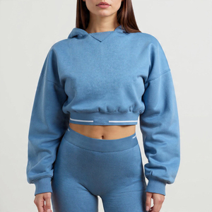 2026 Fashion <b>White</b> Lace Up Cropped <b>Sweatshirt</b> Women Drawstring Hooded Pullover Top Corset Style Streetwear Small MOQ OEM Custom - Product Image 6