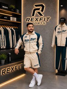 REXFIT SPORTS 2026 Ensemble de survêtement pour homme Motion Mayor, veste zippée intégrale et short, vêtements de sport personnalisés, ensemble deux pièces assorti - Product Image 3