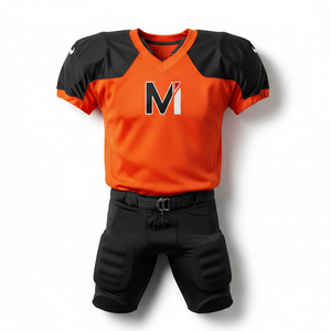 Uniforme de Fútbol Americano Personalizado, Conjunto de Jersey Profesional Sublimado, Tela de Malla Elástica, Ropa Deportiva de Fútbol - Product Image 1