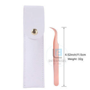 Pinces à cils professionnelles en acier inoxydable réutilisables et durables avec une préhension parfaite, longueur 10 mm - Product Image 5