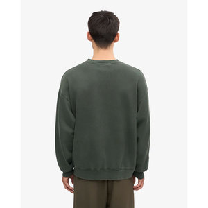 Sweat-shirt à col rond surdimensionné pour homme, couleur unie, style minimaliste, coupe classique, tissu en molleton 100% coton, sweat-shirt pour l'automne - Product Image 2