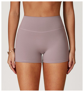 Womens Running Tight Shorts High Waist Compression Sports <b>Tights</b> Custom logo Gym Yoga Activewear Nylon High Stretch Tight Shorts - Product Image 6