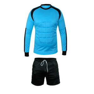 Ensemble de maillot de football pour homme, orange et noir, rembourré, manches longues, col rond, short à cordon de serrage, manches longues, polyester - Product Image 3