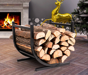 Factory Custom Metal Firewood Rack High Quality Outdoor & Indoor Fireplace <b>Log</b> Storage Rack Best Price - Product Image 1