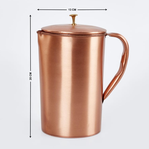 Pichet à eau en cuivre artisanal avec poignée, pichet de service traditionnel pour les grossistes en articles de cuisine - Product Image 4