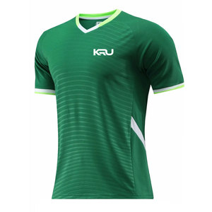 Maillot de football professionnel 100 % polyester respirant à séchage rapide, manches courtes, col en V, personnalisable avec le nom de l'équipe - Product Image 1