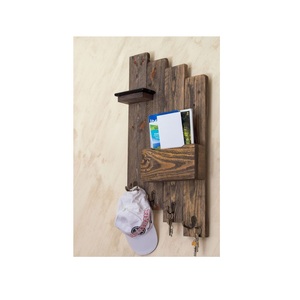 Premium Wooden Key <b>Hook</b> with 4 <b>Hooks</b> Wall-Mounted Modern Design Eco-Friendly Durable Storage for <b>Tools</b> and Home Decor - Product Image 6