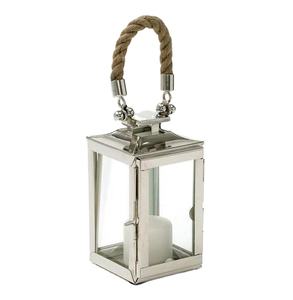 Linterna de vela de jardín de metal con forma trapezoidal, farol de metal con patrones coloridos - Product Image 1