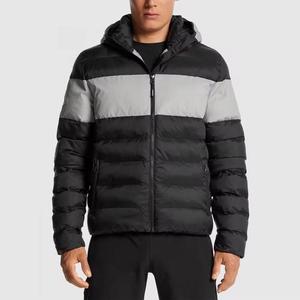 Custom Private Label Men's Puffer <b>Jacket</b> with Stand Collar and <b>Winter</b> Pocket High Street Style Personalized Logo - Product Image 1