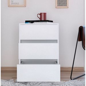 Armadietto Portadocumenti Artemisa Superior a 3 Cassetti con Quattro Ruote, Top Bianco - Product Image 5