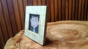 Cadre photo vertical carré en MDF décoratif FAIZA CRAFT FC-9219 avec incrustation d'os, étanche, impression UV personnalisée, luxe, pour table de salon - Product Image 6