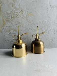 Yellow Glass Watering Can With Brass Pump For <b>Gardening</b> Durable Design - Product Image 5