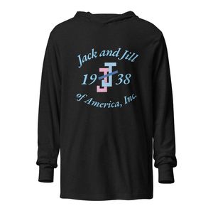 Camiseta con Capucha de Manga Larga Jack and Jill con Letras Azules, Suave y Ligera, Informal, para Uso Diario y Personalizada - Product Image 1