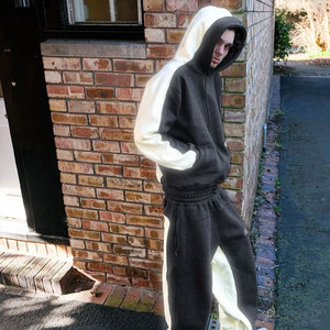 ชุดลำลองสำหรับผู้ชายและผู้หญิง เสื้อสเวตเชิ้ตโอเวอร์ไซส์ลายฮาราจูกุโจ๊กเกอร์ และกางเกงจ็อกเกอร์ใส่สบาย - Product Image 5