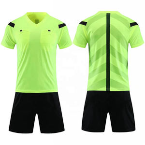 Wholesale Cheap Custom High Quality Breathable Sublimation Soccer Football Referee Uniforms Team Sportswear Set Shirts Shorts - Product Image 4