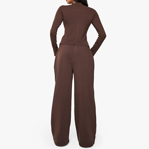 Conjunto de Sudadera con Capucha y Pantalones Jogger de Algodón Afelpado con Cierre de Botones, Estilo Hip Hop, Talla Grande, para Mujer - Product Image 2