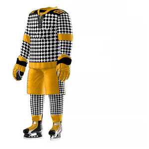 Ensembles d'uniformes de hockey sur glace de qualité supérieure, conçus sur mesure, 100% polyester, écologiques, respirants, à séchage rapide, antibactériens, 240g - Product Image 4