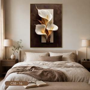 Arte Abstracto con Espejo, Pintura de Flores, Decoración de Pared Contemporánea, Hecho en Vietnam, Diseño Personalizado, Directo de Fábrica - Product Image 2