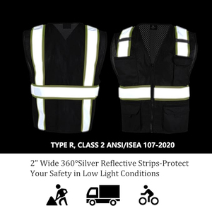 Gilet de sécurité réfléchissant de classe 2, haute visibilité, imperméable, avec logo personnalisé, pour le travail, de la marque SELF INDUSTRIES - Product Image 3