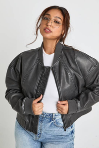 Blouson de motard pour femme, tricoté, couleurs personnalisées, imperméable, respirant, service OEM, mode de luxe - Product Image 4