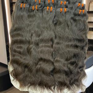 RAW 30 pouces alignement des vagues brésiliennes cuticules alignées sans perte ni emmêlement Extensions de cheveux humains du temple indien - Product Image 4