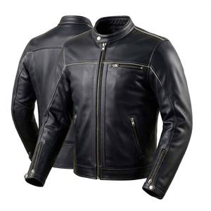 SMART SHINE ENTERPRISES <b>Men</b> Premium <b>Leather</b> <b>Jacket</b> Soft Comfortable Full Zip Casual Durable Regular Fit Winter Quick Dry - Product Image 4