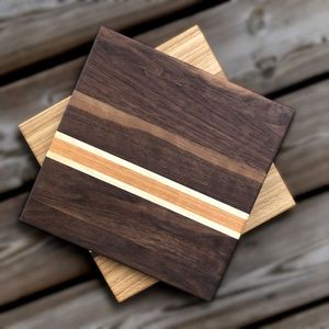 Juego de Posavasos de Madera Natural, Diseño Rectangular Hecho a Mano, Accesorio de Cocina Duradero, Estilo Clásico H a CRAFT - Product Image 1