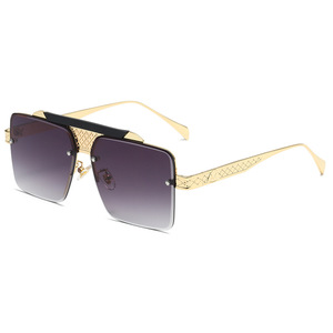 RTS Trends High Quality Fashionable Metal Double Bridge <b>Large</b> Square <b>Frame</b> Sunglasses 2026 UV Protection for Unisex - Product Image 5