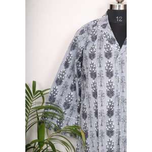 Chemisiers pour femmes, imprimé floral, chemisier en coton imprimé fait main, chemisier bohème en coton, vêtements pour femmes grandes tailles - Product Image 2