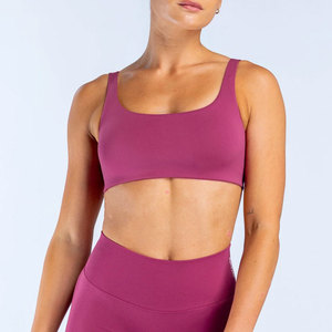 OEM Manufacturer Scoop Back Bra <b>Ladies</b> Athletic Gym Training Outdoor Running Bra Four Way Stretch Spandex <b>Nylon</b> Anti-Pilling - Product Image 1