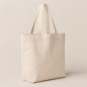 Sac fourre-tout en toile de coton naturel uni, écologique, grande capacité, sac à bandoulière vierge, réutilisable, personnalisable pour mariage et courses - Product Image 4