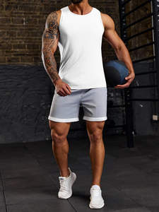 Débardeurs côtelés décontractés pour hommes, lot de 2, t-shirts sans manches en tricot pour l'entraînement, t-shirts de musculation pour la salle de sport - Product Image 4