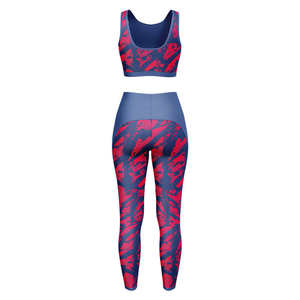 Conjunto de yoga para mujer al por mayor: Ropa deportiva para gimnasio, traje de entrenamiento atlético para niñas, leggings de fitness OEM personalizados, sujetador deportivo con espalda cruzada. - Product Image 3
