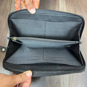 Nueva moda de lujo, duradero, largo, de alta capacidad, a mano, a cuadros, de cuero, carteras de mano, monedero de mano con cremallera personalizado para mujer - Product Image 6