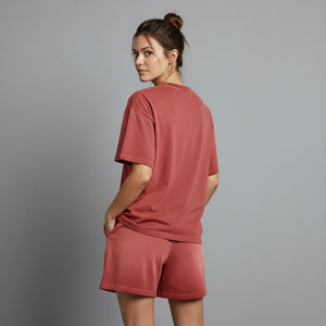 Ensembles courts sur mesure de qualité supérieure pour femmes, décontractés, à manches courtes, 100 % coton, coupe ample, ensemble 2 pièces pour femmes - Product Image 3