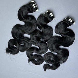 Cierre de encaje de cabello humano vietnamita 5x5 6x6 Cierre de encaje Hd Onda del cuerpo con mechones de tejido Extensión de cabello de bebé Color natural - Product Image 5